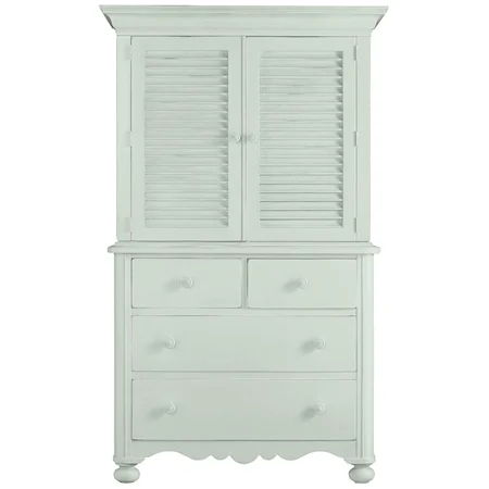 Seaside Armoire with Shutter Doors